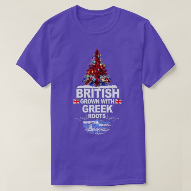 T-shirt British Grosse avec des racines grecques cadeau po (Design devant)