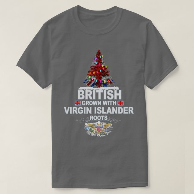 T-shirt British Grosse avec Virgin Islander Roots cadeau p (Design devant)