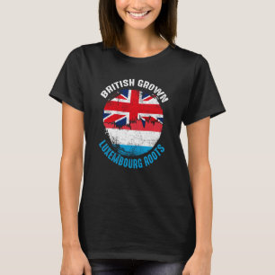 T-shirt British Grotte Luxembourg Roots drapeaux Vintages 