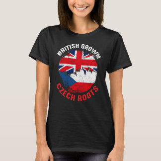 T-shirt British Grown Tchèque Racines drapeaux Vintages po