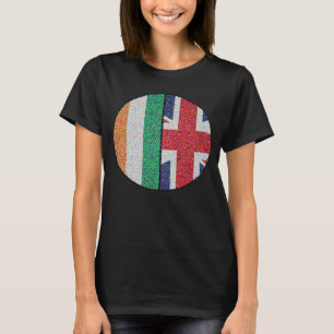 T-shirt British Irish Flag Circle Grande-Bretagne et Irlan