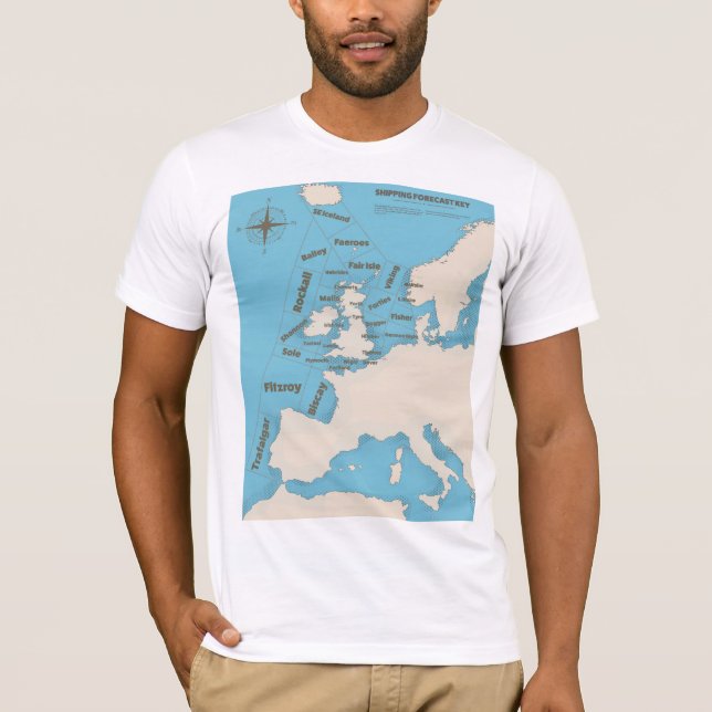T-shirt British Isles Expédition Prévision en couleur (Devant)