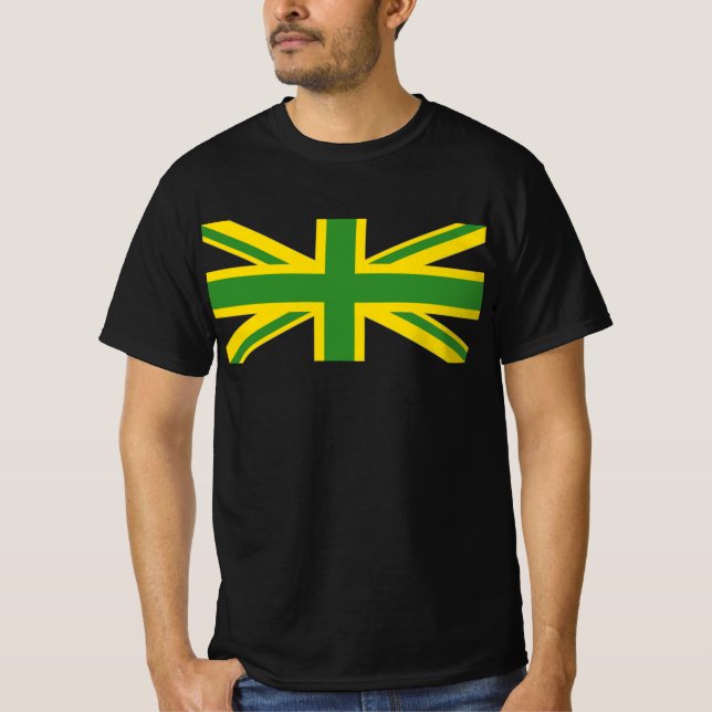 T-shirt British - Jamaican Union Jack Flag  (Devant)