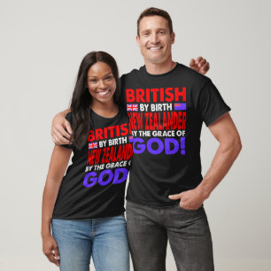 T-shirt British Par Naissance Nouvelle-Zélande Grace Of Go