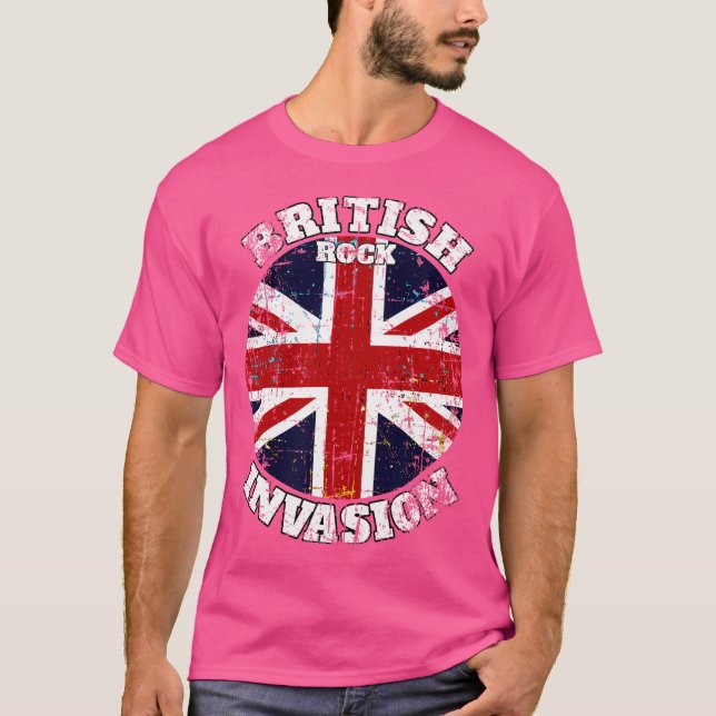 T-shirt British Rock Music Invasion V2 (Devant)