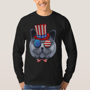 T-shirt British Shorthair 4 juillet American U Uncle S