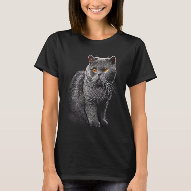 T-shirt British Shorthair Cat 10 (Devant)