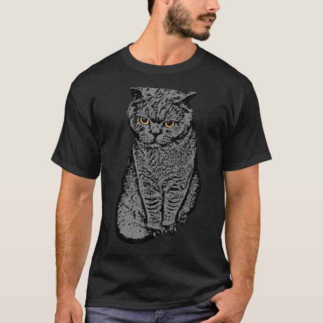 T-shirt British Shorthair Cat  Feline Meow Kitty Tomcat An (Devant)