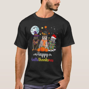 T-shirt British Shorthair Cat Halloween Joyeux Noël