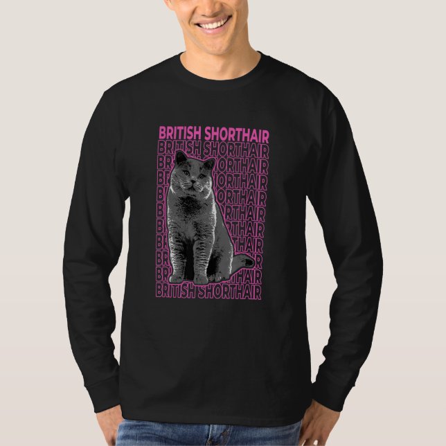 T-shirt British Shorthair Cat Pastel Aesthetic (Devant)