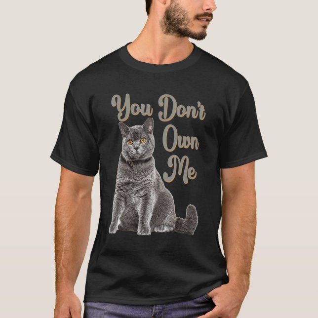 T-shirt British Shorthair Short Hair Cat   Quote Mom Dad (Devant)