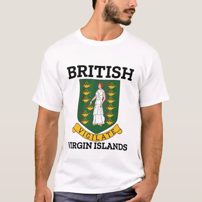 T-shirt British Virgin Islands coat of arms (Devant)