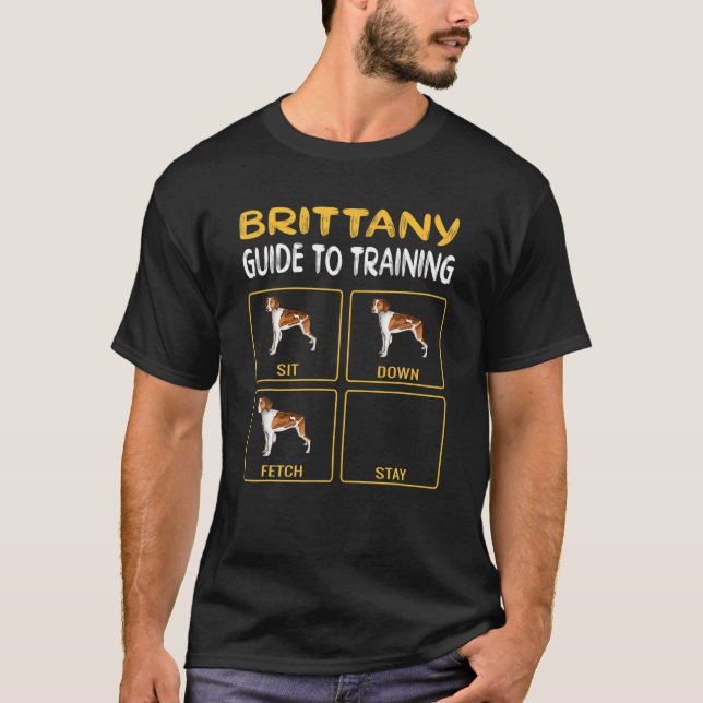 T-shirt Brittany Guide Pour L'Entraînement De L'Obéissance (Devant)