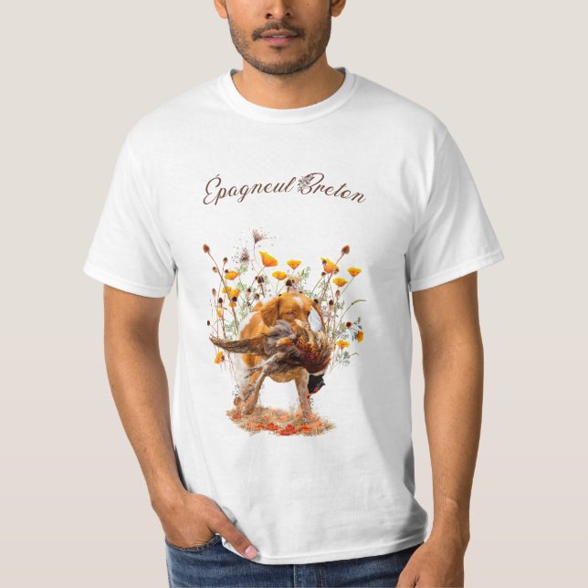 T-shirt Brittany Spaniel, Chasse Pheasant Coffee Mug (Devant)