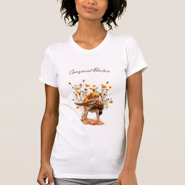 T-shirt Brittany Spaniel, Chasse Pheasant Coffee Mug T-Sh (Devant)