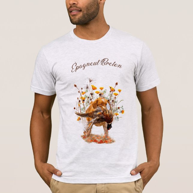 T-shirt Brittany Spaniel, Chasse Pheasant Coffee Mug T-Sh (Devant)