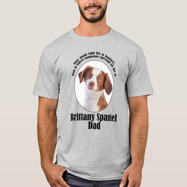 T-shirt Brittany Spaniel Papa (Devant)