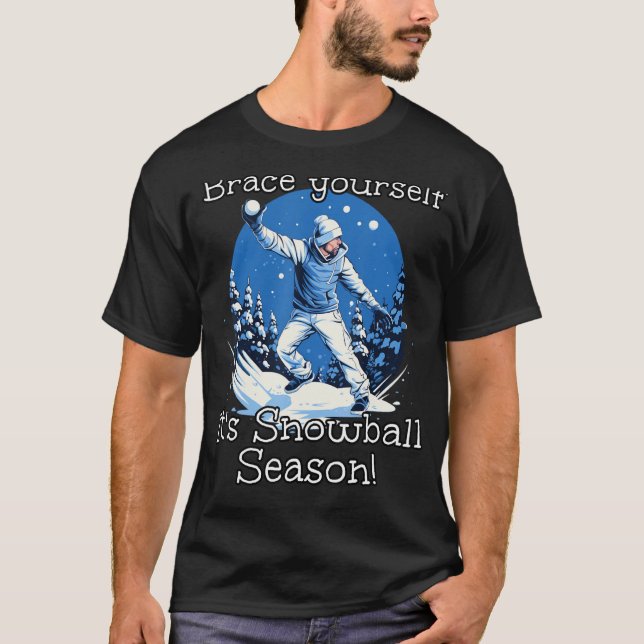 T-shirt Bro, c'est la saison du Snowball (Devant)