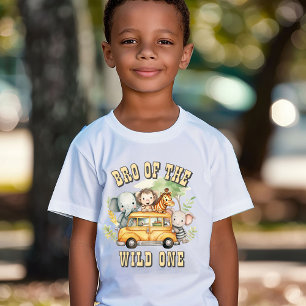 T-shirt Bro of the Wild One garçons anniversaire animaux s