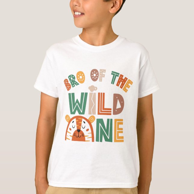 T-shirt Bro Of The Wild One Jungle Thème 1er anniversaire (Devant)