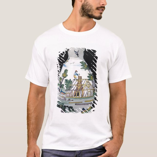 T-shirt Broc dépeignant la construction d'a (Devant)