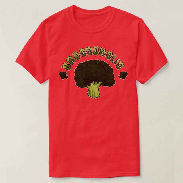 T-shirt Broccoholic Broccoli Plante Vegetables (Design devant)