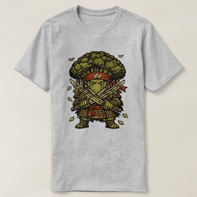 T-shirt Broccoli Bushido — Protecteur de la Forêt (Design devant)