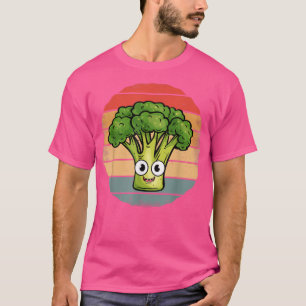 T-shirt Broccoli Funny Retro Vintage Sunset Style Broccol