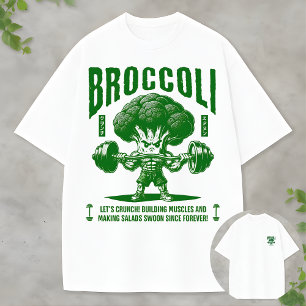 T-shirt Broccoli Gym Héros Drôle Musclé Design Légume