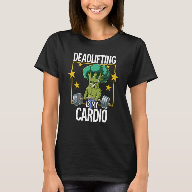 T-shirt Broccoli Gym Weight Training Deadlift  1 (Devant)