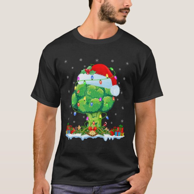 T-shirt Broccoli Vegetable Lover Matching Santa Broccoli C (Devant)