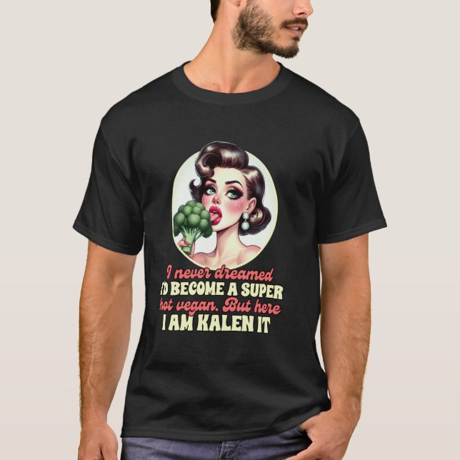 T-shirt Broccoli Végétalien Je N'aurais Jamais Imaginé Dev (Devant)