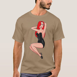 T-shirt broche de maillot de bain rousse