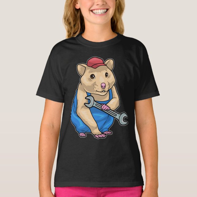T-shirt Broche mécanique de hamster (Devant)