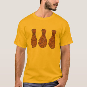 T-shirt Broches de poulet frites Baguettes de tambour Bout