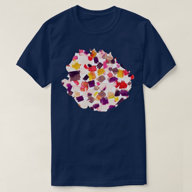 T-shirt Brochures Abstraites Peinture rouge (Design devant)