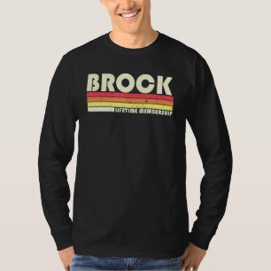 T-shirt Brock Nom de famille Retro Vintage 80s 90s Anniver