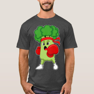T-shirt Brocoli à la boxe avec des gants de boxe