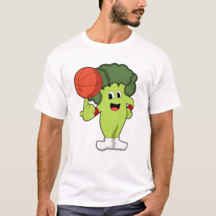 T-shirt Brocoli aux sports de basketball