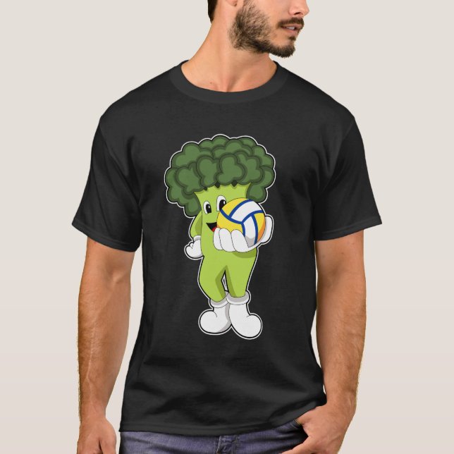 T-shirt Brocoli aux sports de volleyball (Devant)