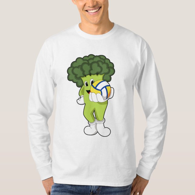T-shirt Brocoli aux sports de volleyball (Devant)