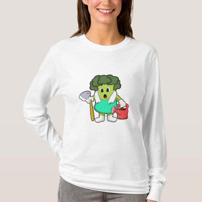 T-shirt Brocoli comme fermier avec arrosage (Devant)