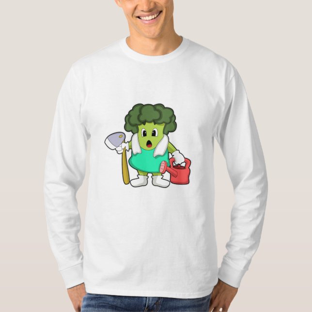T-shirt Brocoli comme fermier avec arrosage (Devant)