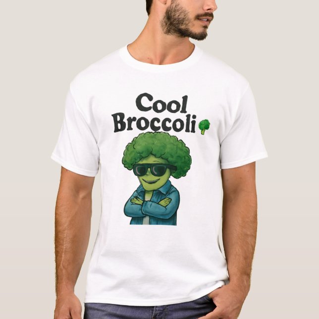 T-shirt Brocoli cool 🥦 😎 Drôle Cartoon Veggie (Devant)