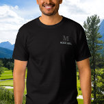 T-shirt Brodé Élégant Classic Nom Personnalisé Monogramme Person<br><div class="desc">Customisez le texte, et créez facilement votre T-shirt brodé personnalisé. Cliquez sur MODIFIER LA CONCEPTION, puis sélectionnez une ligne de texte pour modifier la couleur du texte. Vous pouvez transférer cette conception à d'autres produits Zazzle et l'ajuster à la plupart des articles Zazzle. Les conceptions Studio standard sont faites dans...</div>