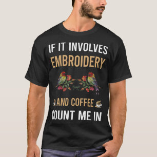 T-shirt Broder Broderie De Café Et Broderie