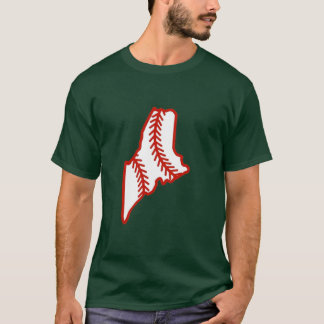 T-shirt Broderie de contour de l'État du Maine