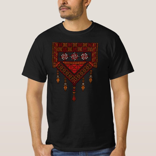T-shirt Broderie palestinienne de Tatreez | Art palestinie (Devant)
