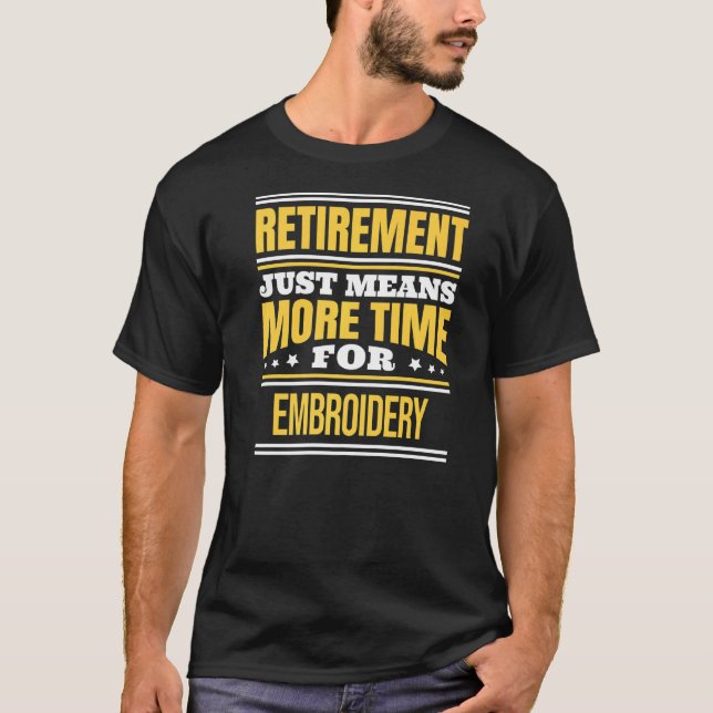 T-shirt Broderie Retraitée Seamstress Dire Retraite (Devant)