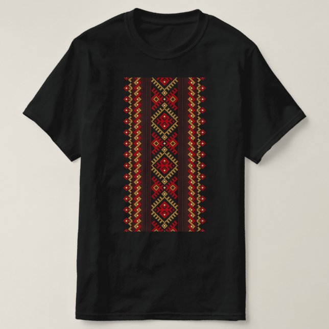 T-shirt Broderie Ukraine Vyshyvanka Imprimer Motif ethniqu (Design devant)